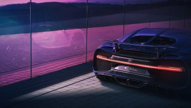 Bugatti Chiron por atrás Fondo de pantalla