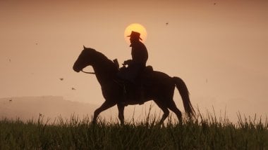 Red Dead Redemption, Horse at sunset Wallpaper