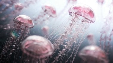 Digital jellyfish Wallpaper