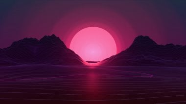 Retrowave Sunset Wallpaper