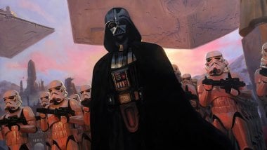 Darth Vader con Stormtroopers Fondo de pantalla