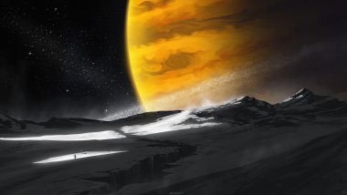 Planeta desde la luna Fondo de pantalla