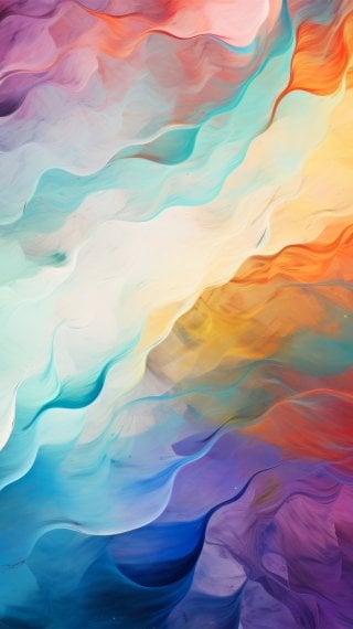 Abstract colorful waves painting Wallpaper
