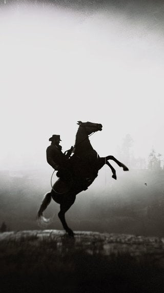 Horse backlit silhouette, Red Dead Redemption Wallpaper
