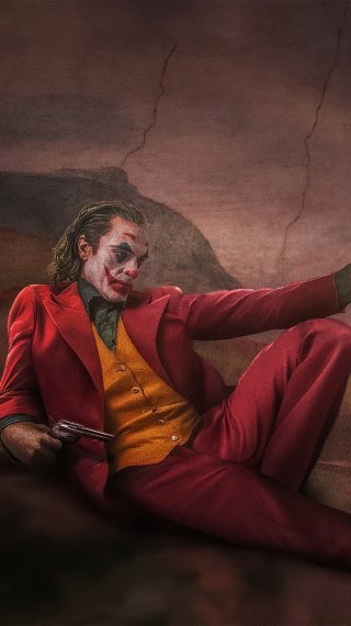 Joker como Joaquin Phoenix y Heath Ledger en pintura de Miguel Angel Fondo de pantalla