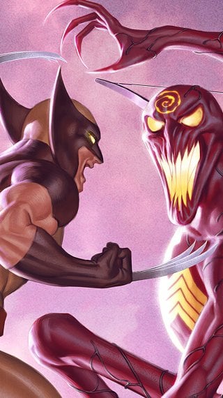 Wolverine contra Carnage Fondo de pantalla