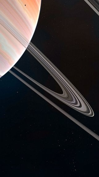 Planet with ring in space Wallpaper