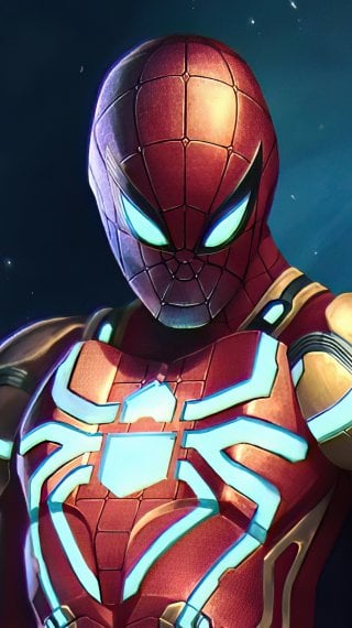 Spiderman with new suit Wallpaper