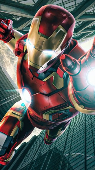 Iron Man cayendo Fondo de pantalla