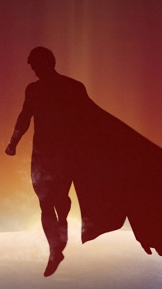 Superman Shadow Minimalist design Wallpaper