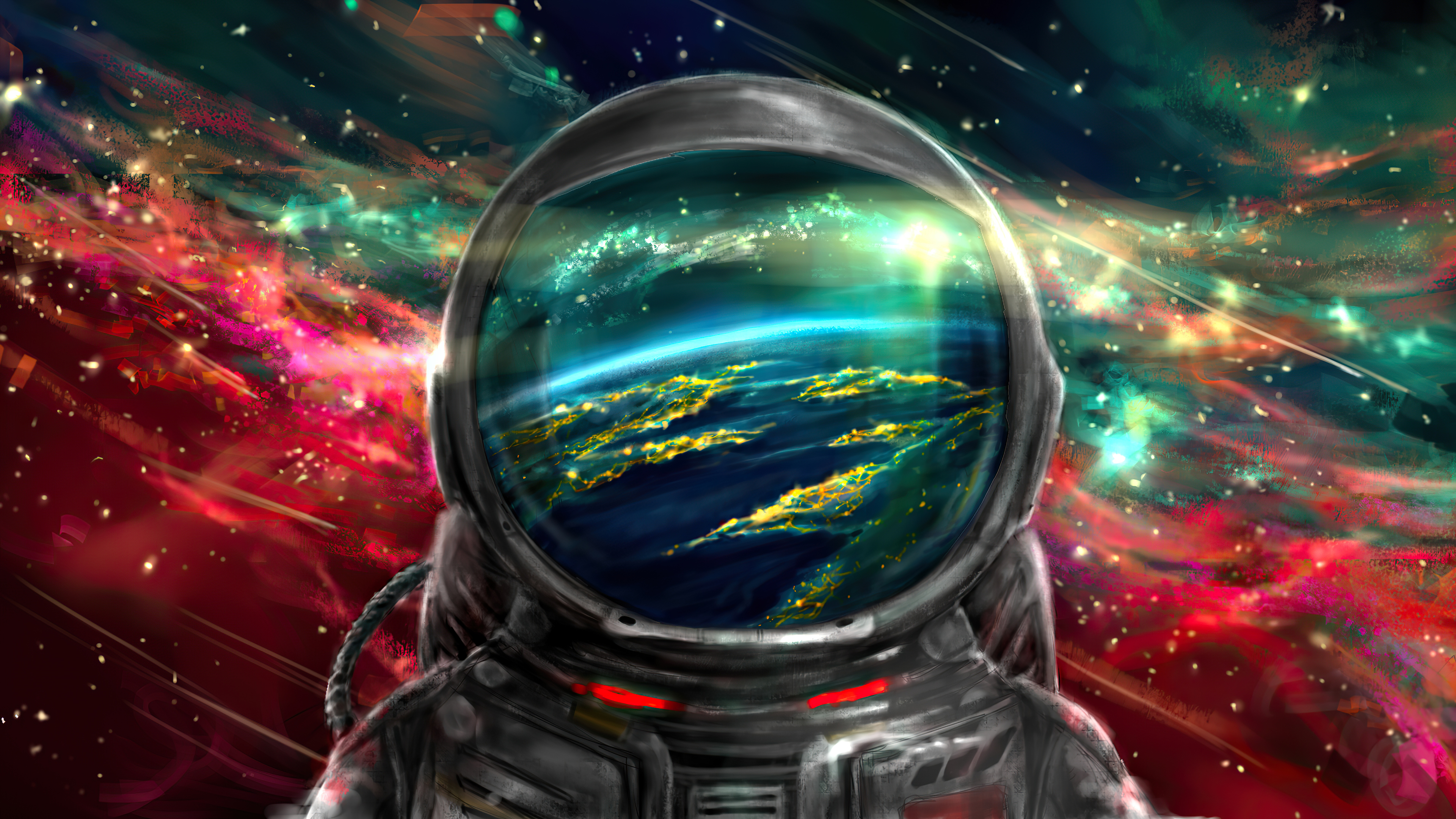 Astronaut with universe in the background Wallpaper 4k Ultra HD ID:5544