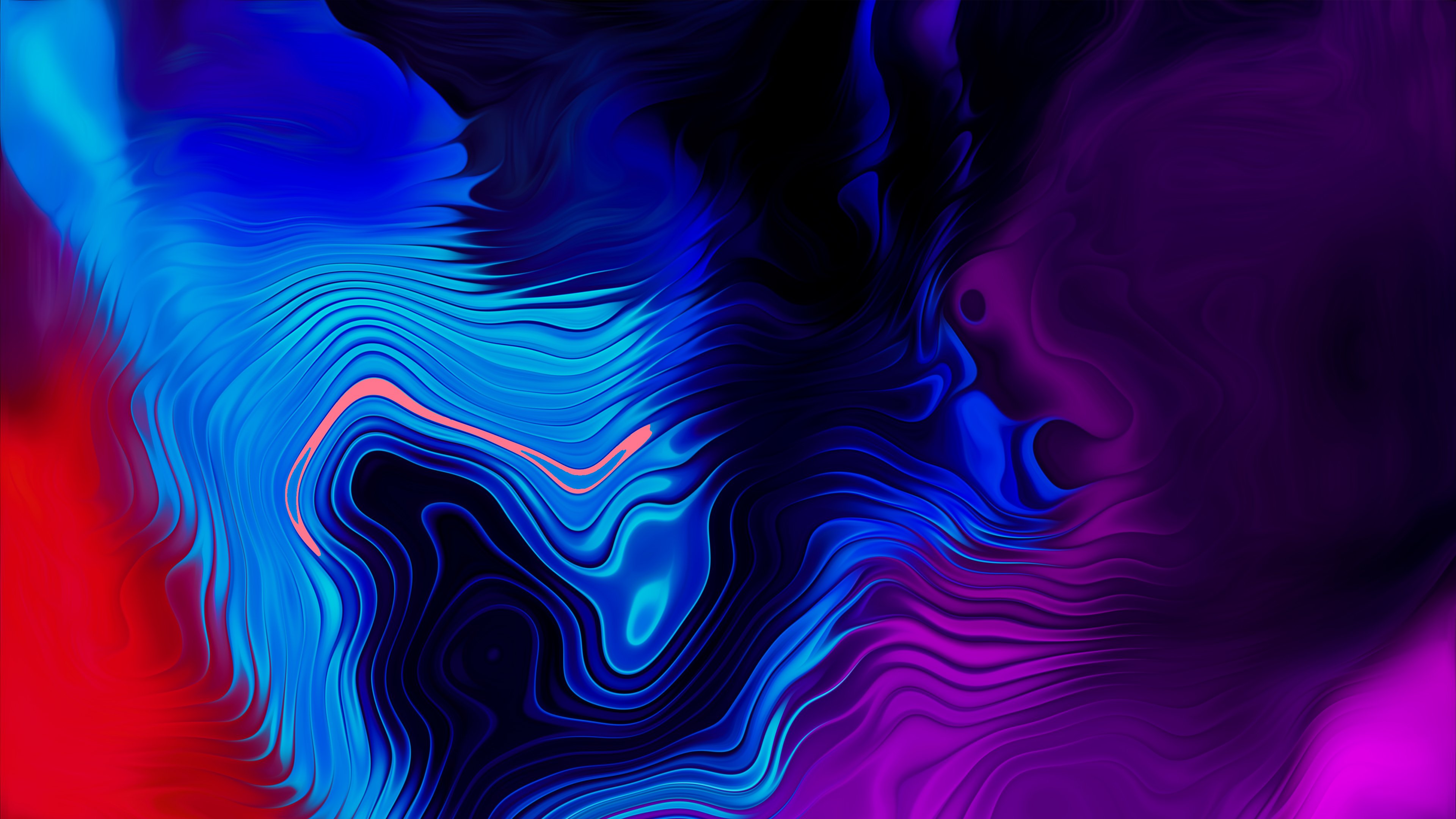 Colors mixed in waves Wallpaper 4k Ultra HD ID:5844