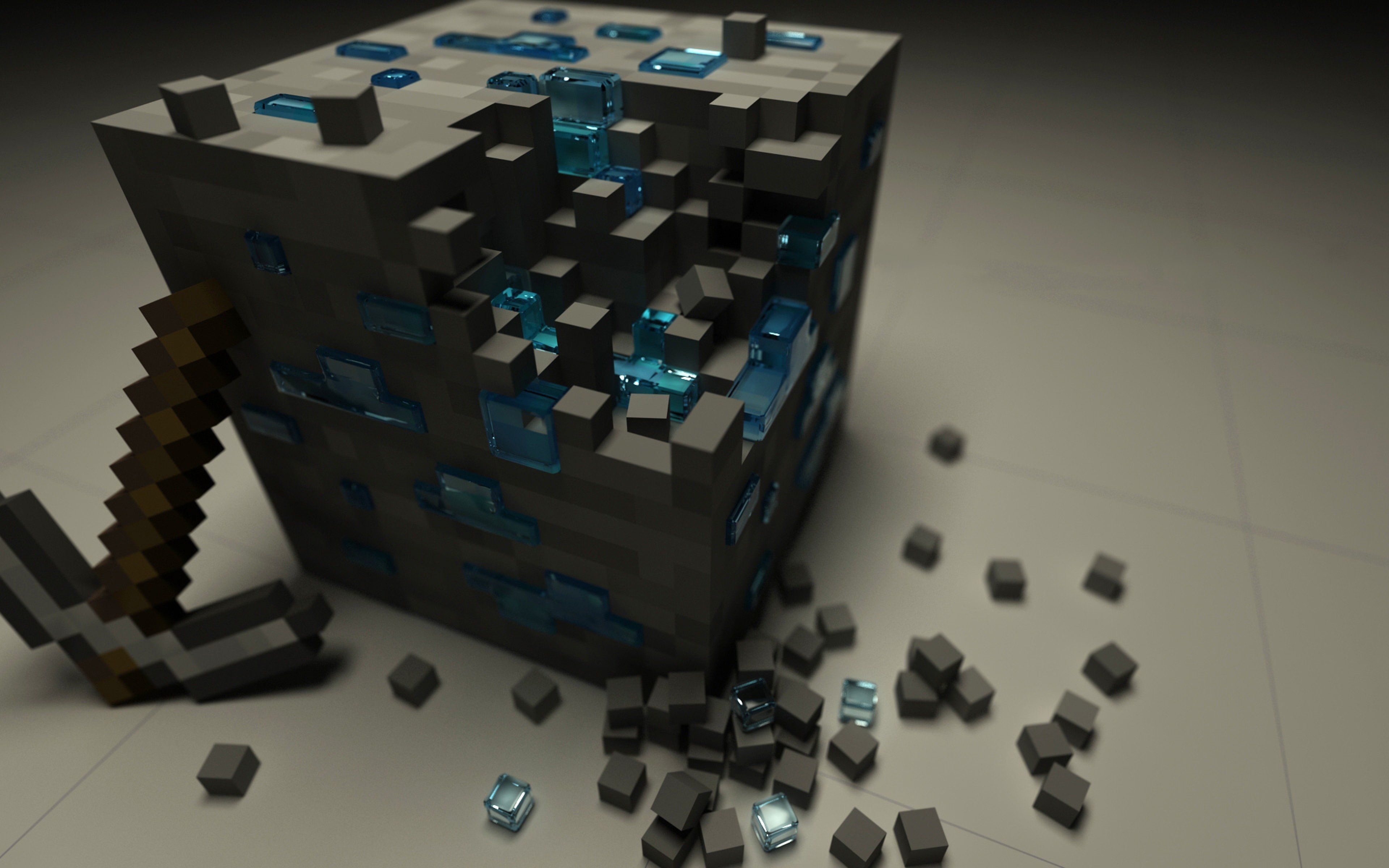 Minecraft 3D Cubo Fondo de pantalla 4k Ultra HD ID:3409