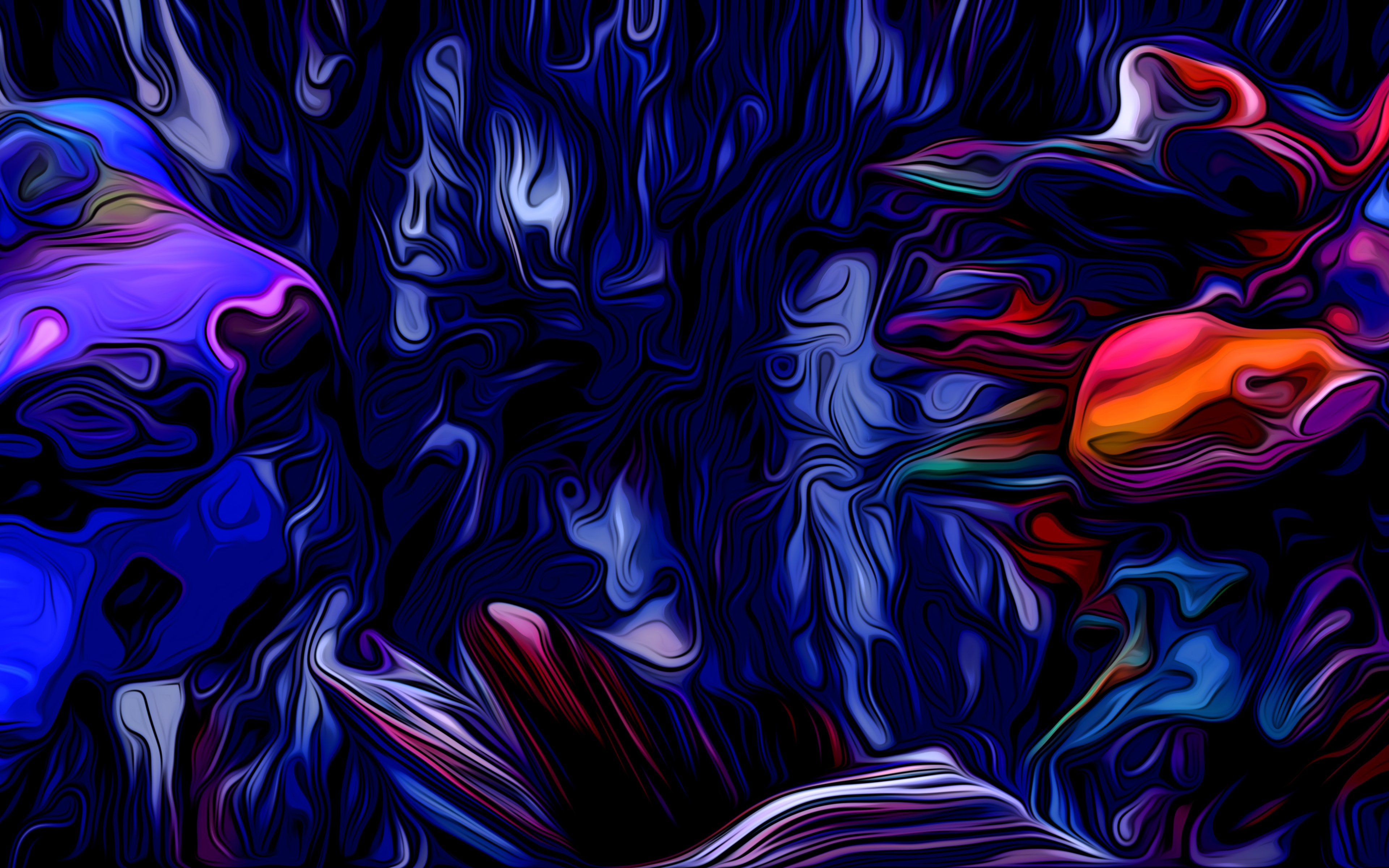 Abstract Waves Of Colors Wallpaper 4k Ultra Hd Id4741