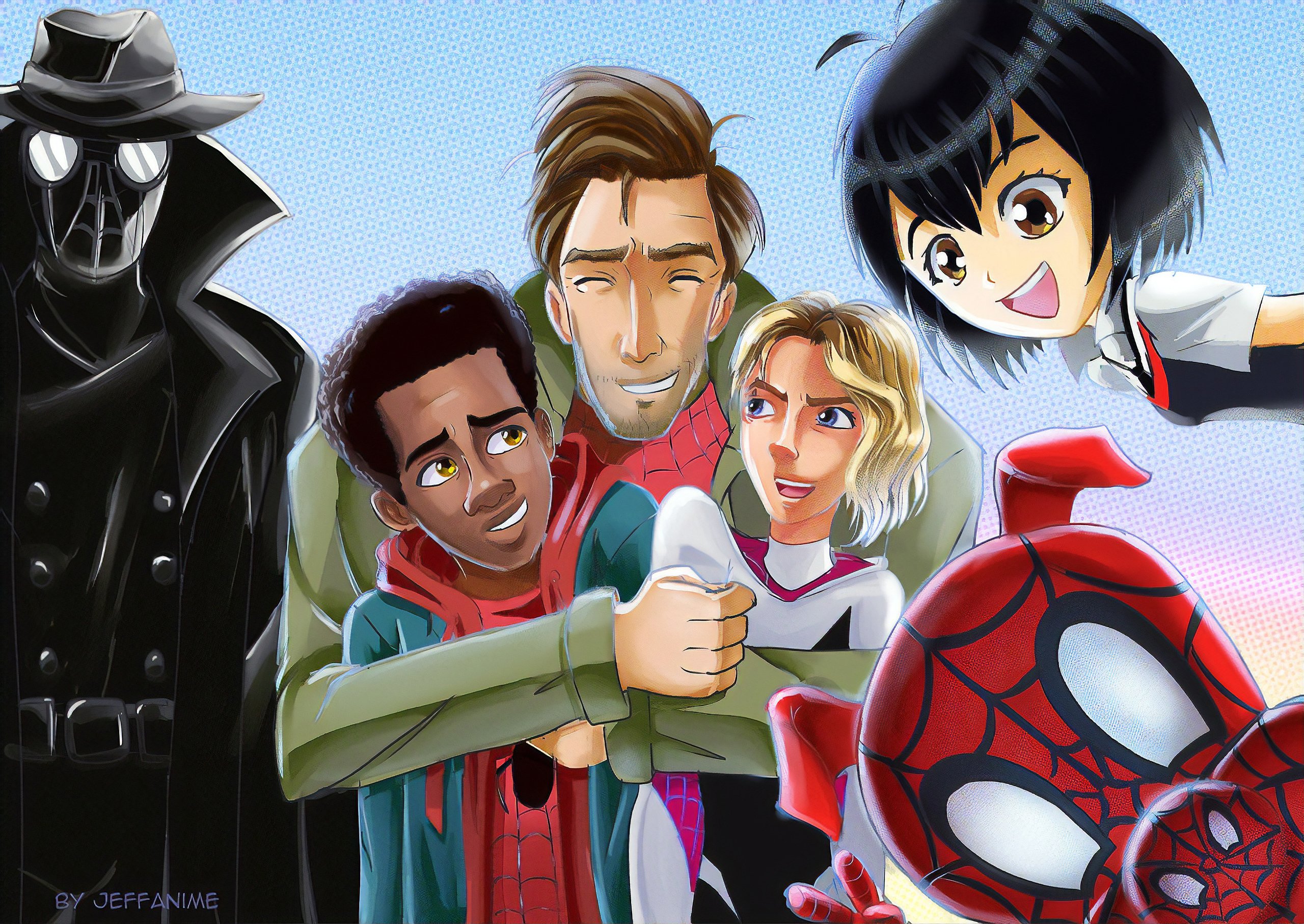 Personajes de Spider-Man: Un nuevo universo Fondo de pantalla 2k Quad HD  ID:3488