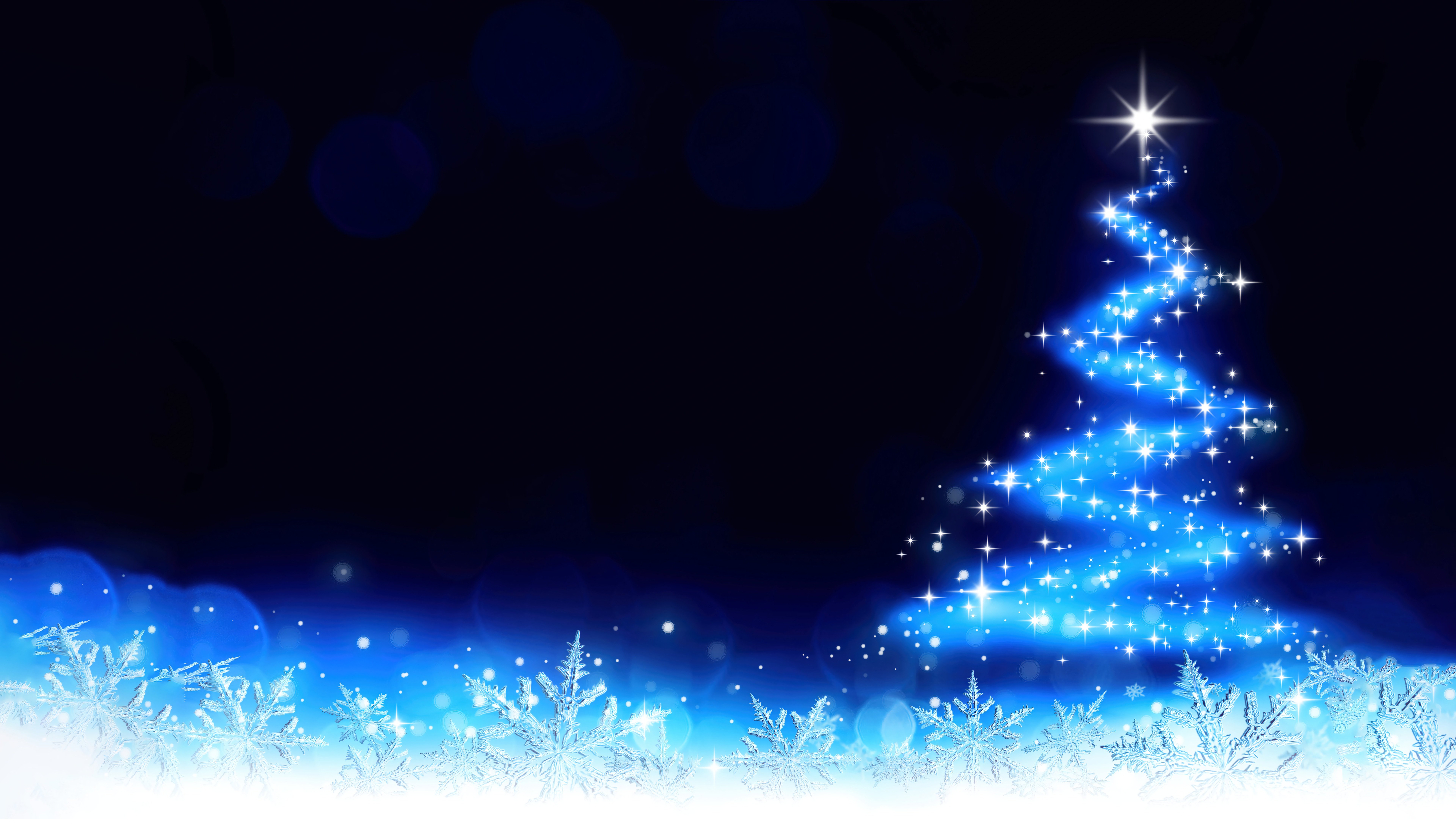 Árbol de Navidad de luz azul Fondo de pantalla 8k Ultra HD ID:11197