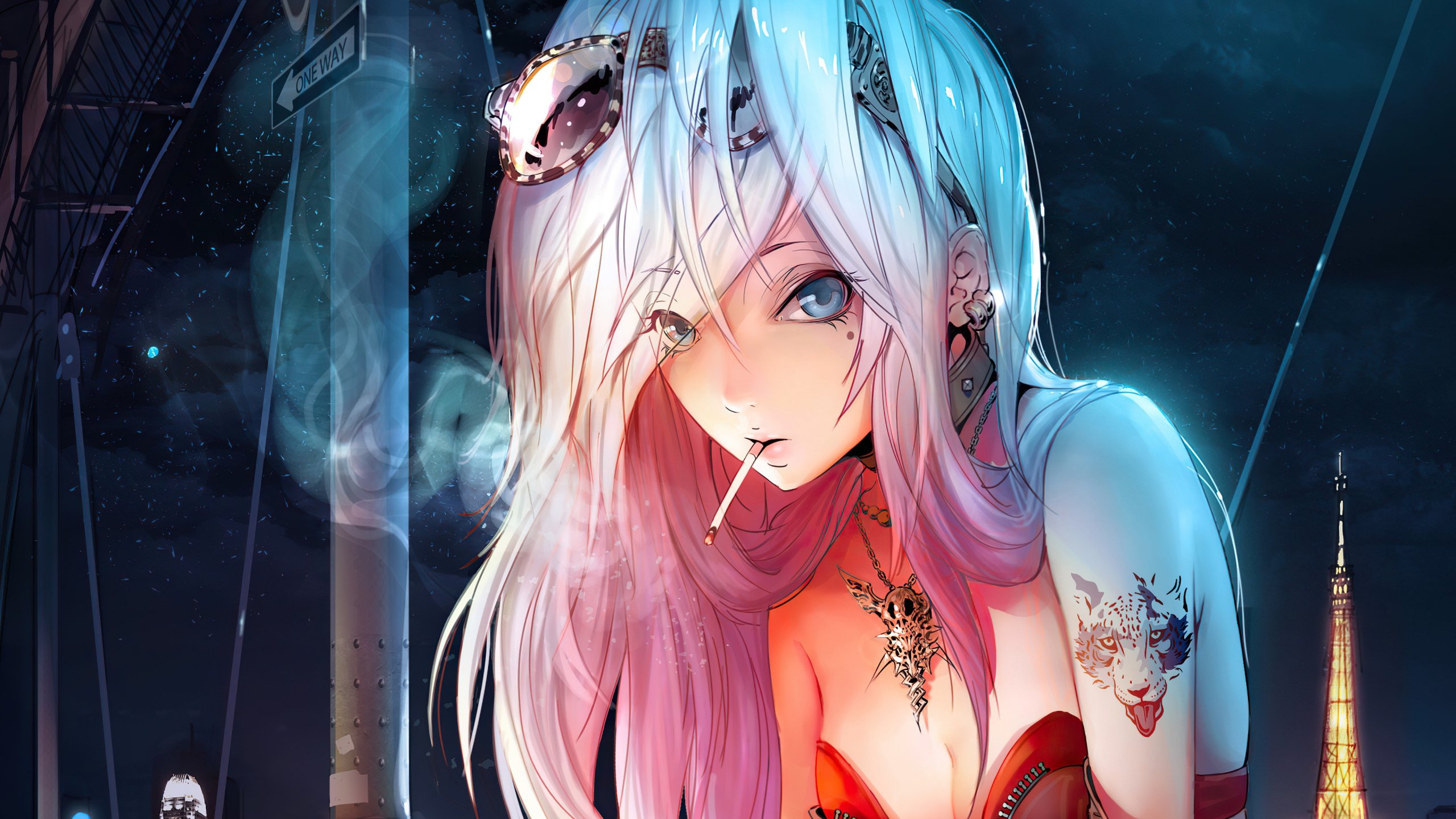 Anime Girl Smoking HD 4K Wallpaper #8.2926