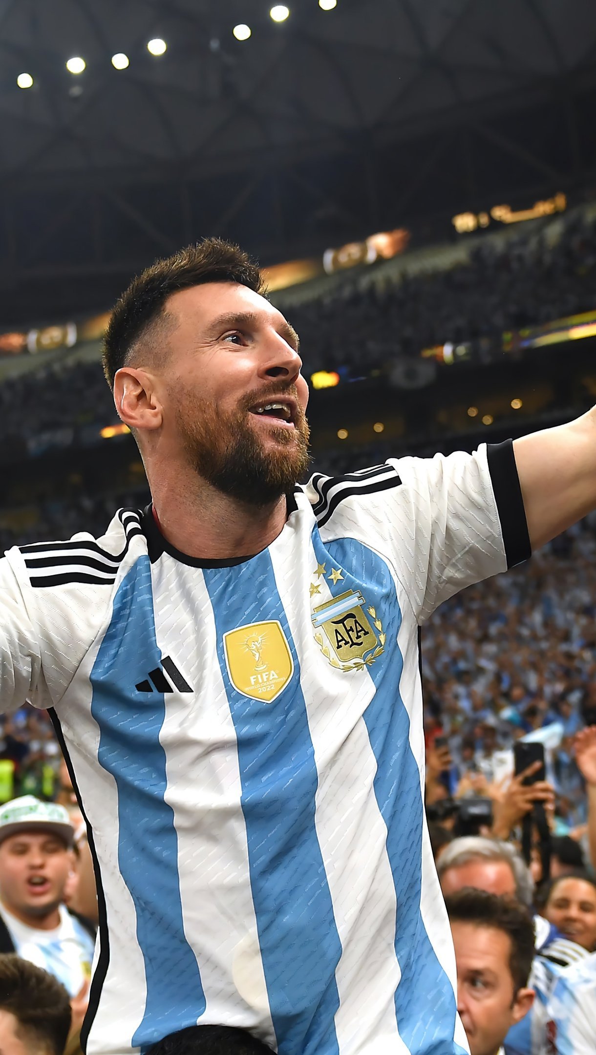 Messi Holding World Cup Wallpaper Download  MobCup