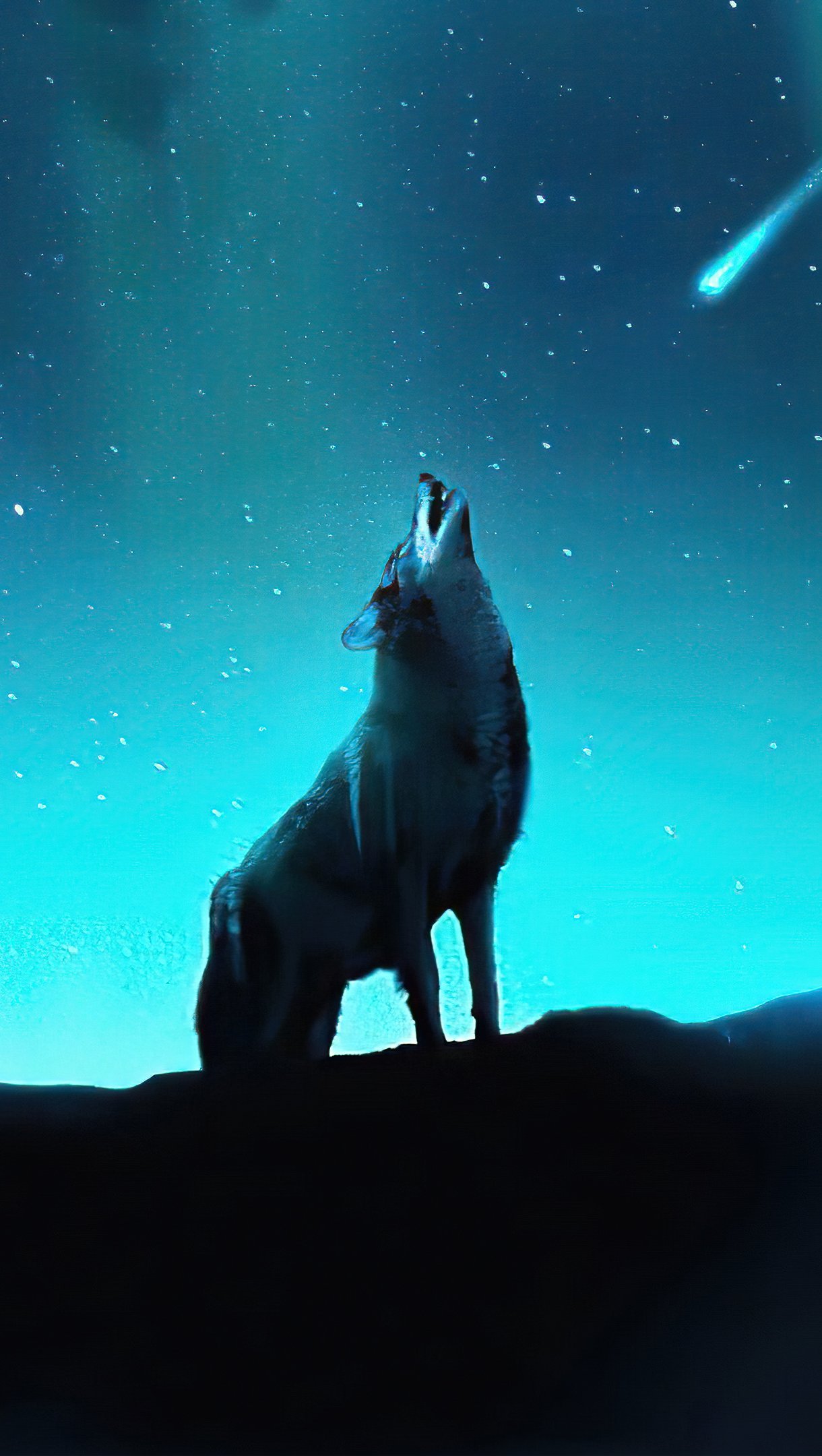 Wolf howling in the stars Wallpaper 4k Ultra HD ID:7852