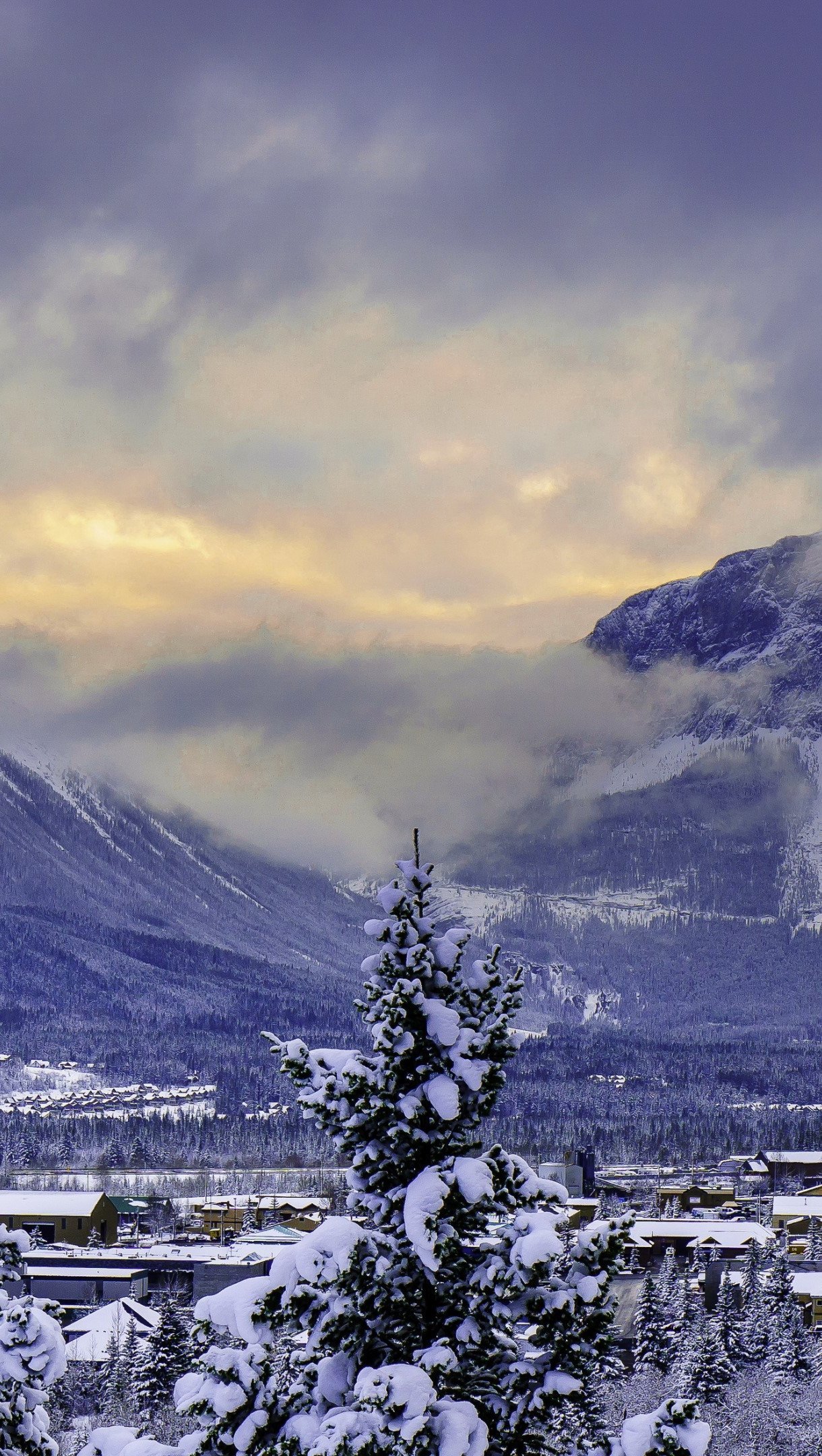Montaña Alberta Banff En Invierno Fondo De Pantalla 4k Hd Id2346