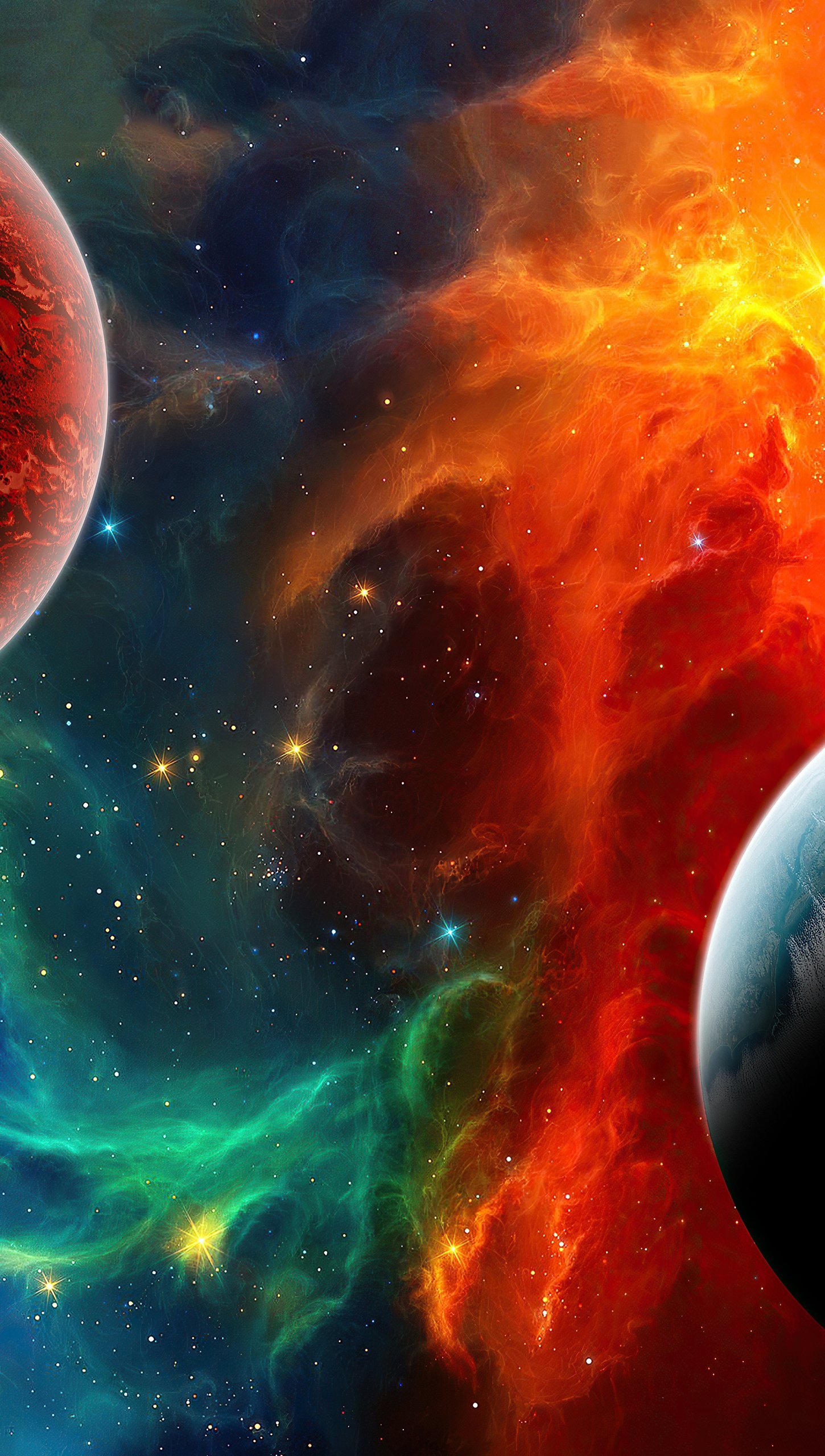 Colorful Nebula in space Wallpaper 4k Ultra HD ID:5829