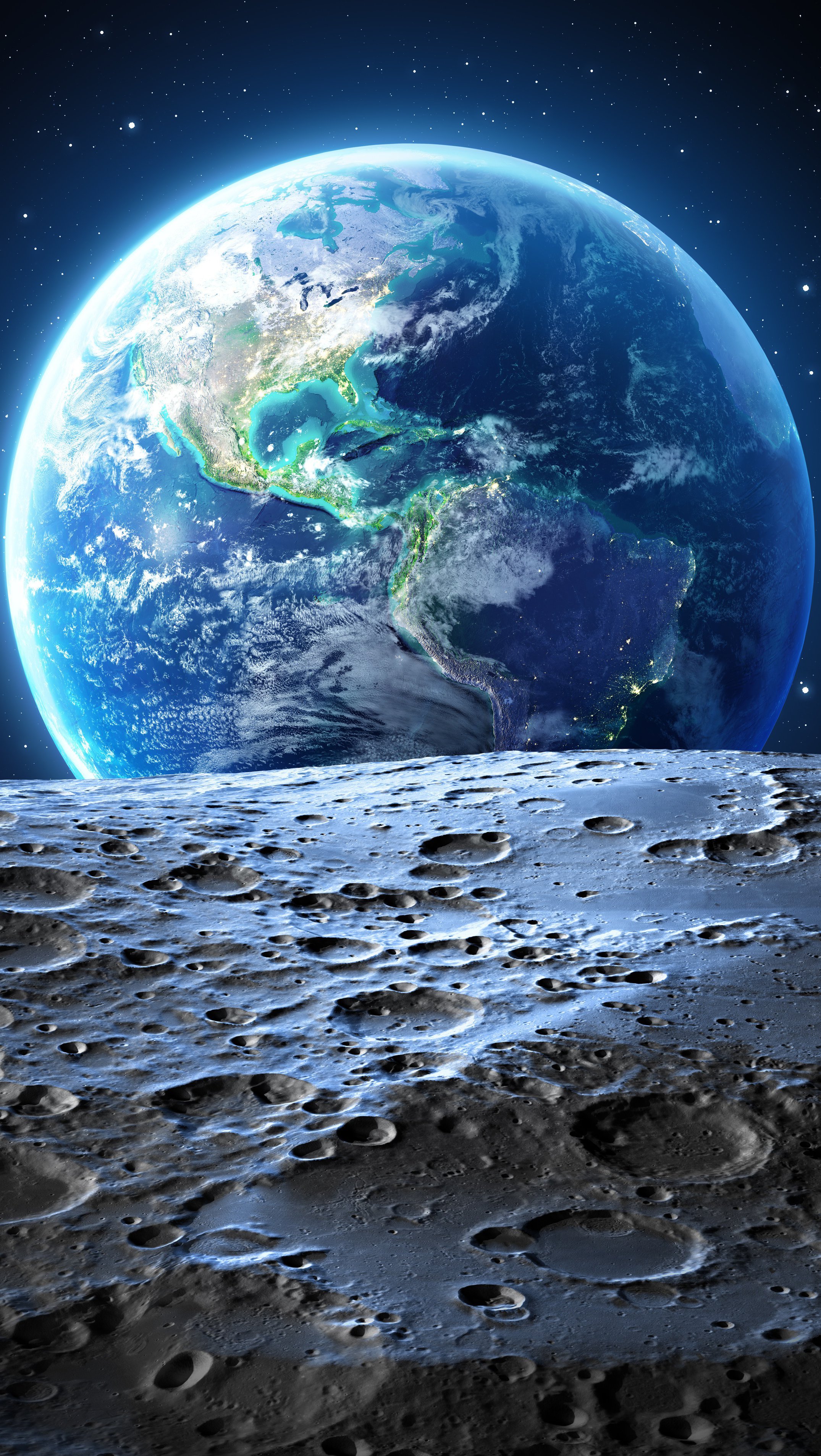 Planet Earth seen from the Moon Wallpaper 4k HD ID:3339