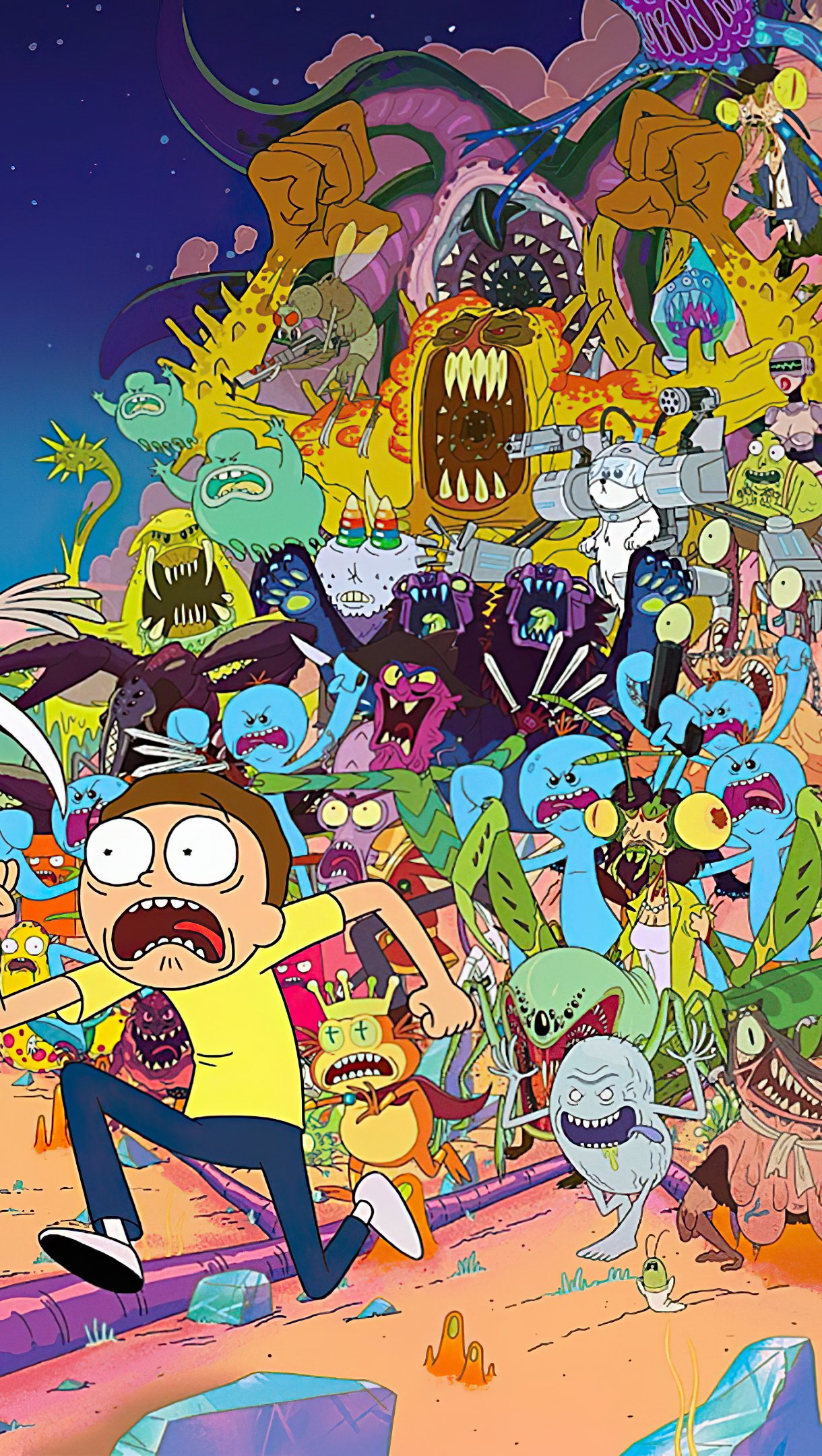 Todos los personajes de Rick y Morty Fondo de pantalla 4k ...